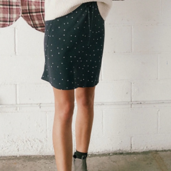 Drawstring Mini Slip Skirt in Night Stars 00 - Picture 1 of 2